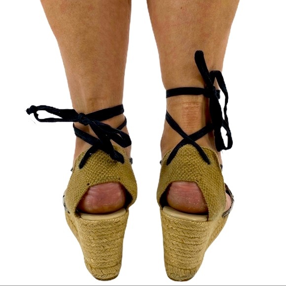 Coach Lace Up BRITTNEY Espadrille Wedges - Picture 3 of 5
